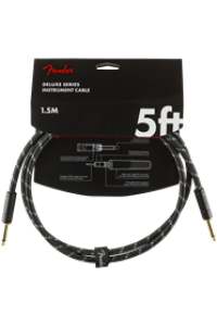 Fender Deluxe Instrument Cable 5'  Black Tweed